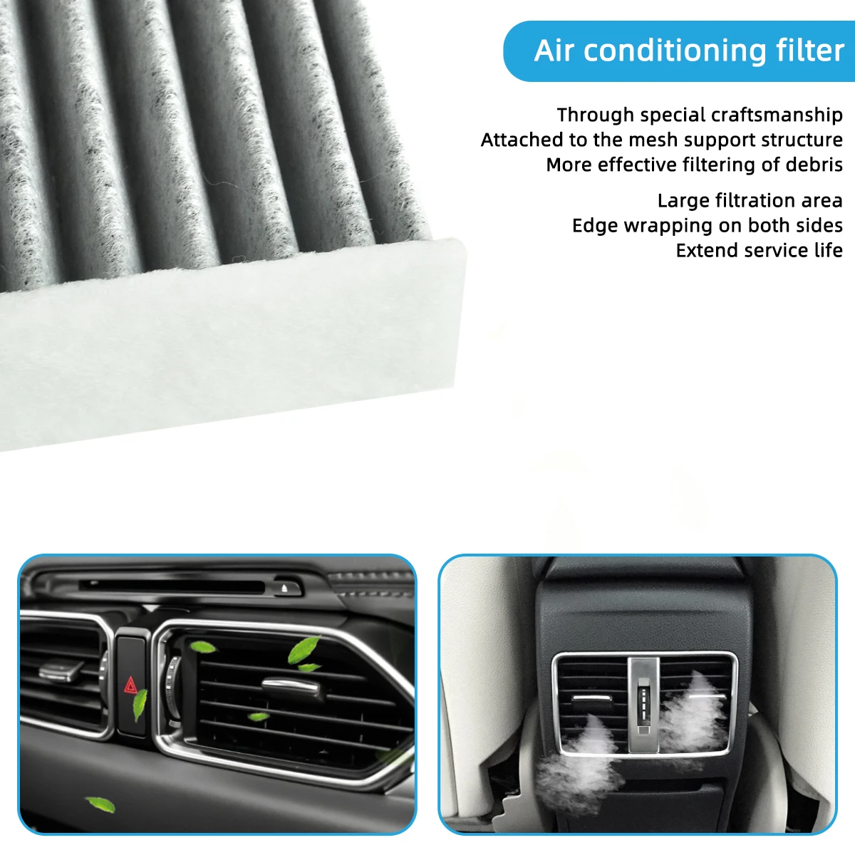 Аксессуары для Toyota RAV4 2006-2018 автофильтры из углеродного волокна 87139-02020 87139-02090