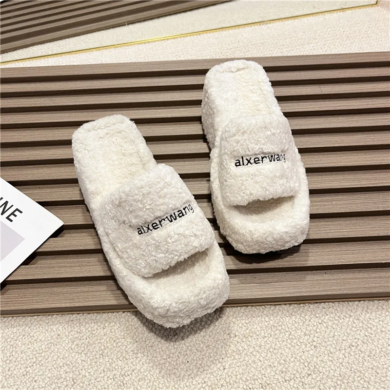 

BKQU Korean Version of Women's 2022 Autumn New Fashion Wedge Heels, Casual Sponge Cakes, Wear All-match Thick-soled Slippers