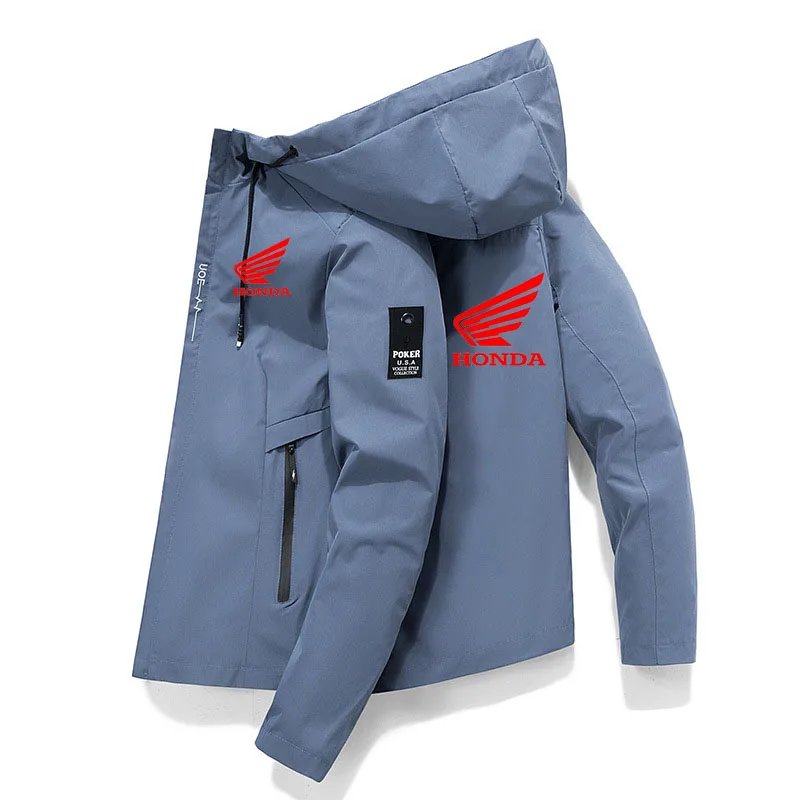 

2022 new men's pilot jacket Honda wing HRC racing printed jacket casual trench coat racing suit men's and women's clothing jacke