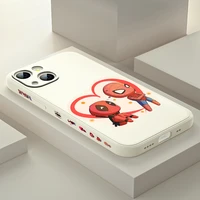 spider man marvel avengers for apple iphone 13 12 mini 11 pro xs max xr x 8 7 6s se plus liquid left silicone phone case