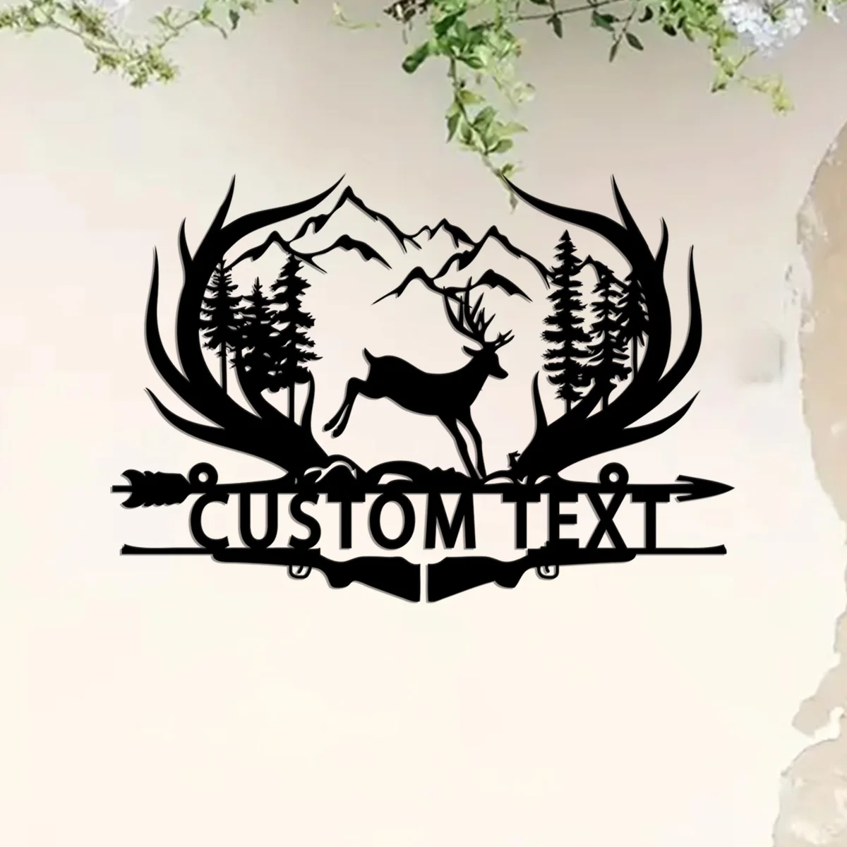 Персонализированный Металлический Настенный знак с оленем на