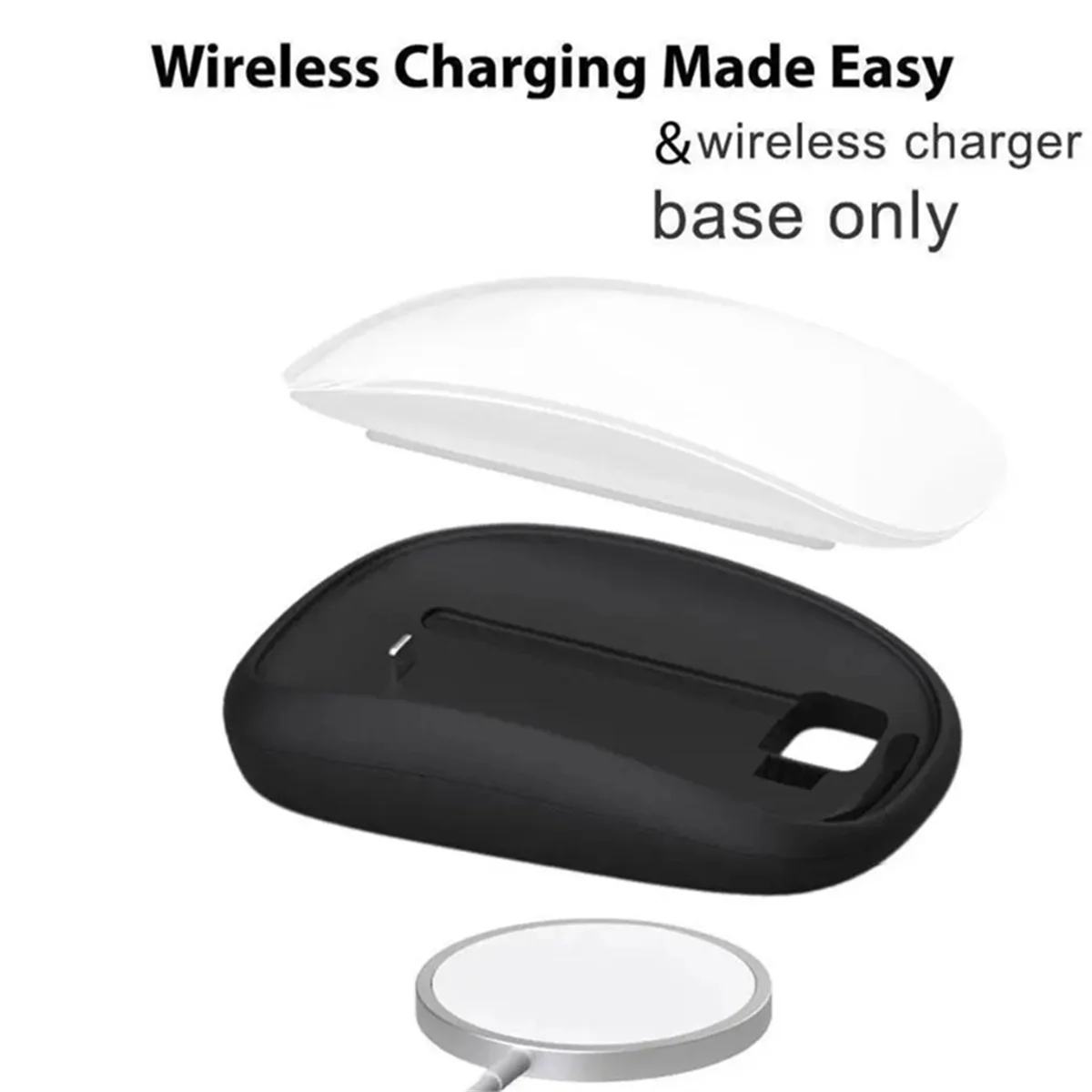 Фото Док-станция для мыши AA91 для Apple Magic Mouse 2, зарядная док-станция, эргономичная беспроводная зарядная панель, корпус повышенной высоты-A №4