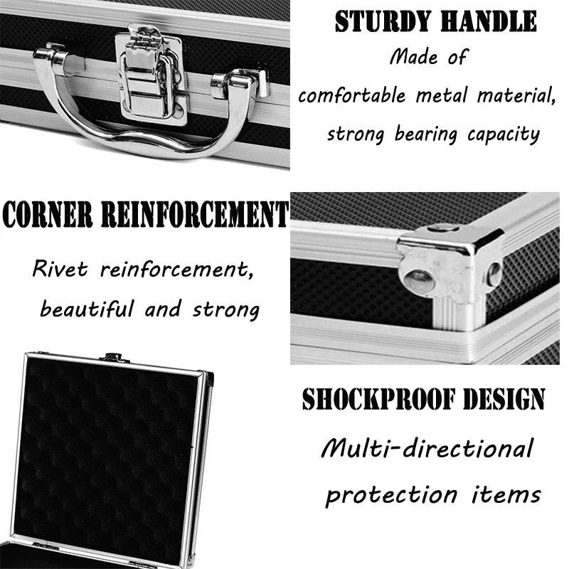 Портативный ящик для инструментов портативный алюминиевый футляр переноски