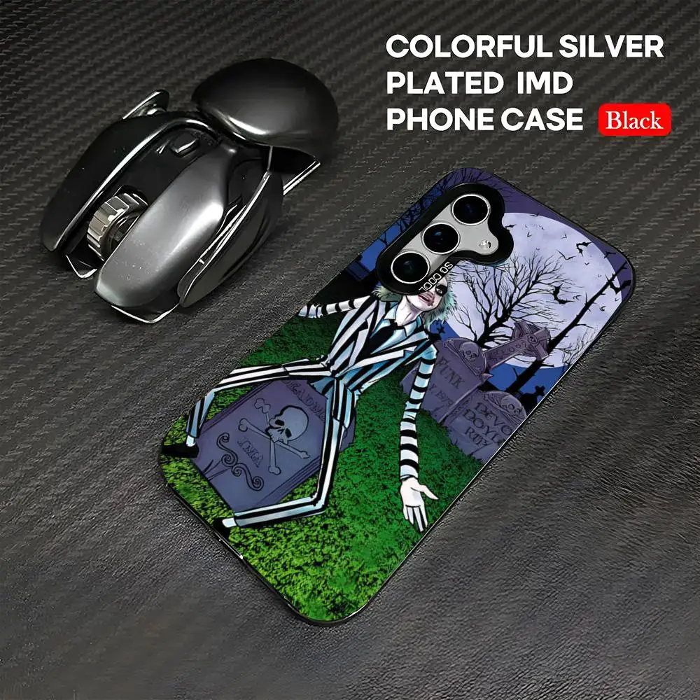 B-Beetlejuice 2 Phone Case S25 IMD Colorful Silver Cover Suitable For Amsung Galaxy S24 S23 S22 S21 S20 Plus U