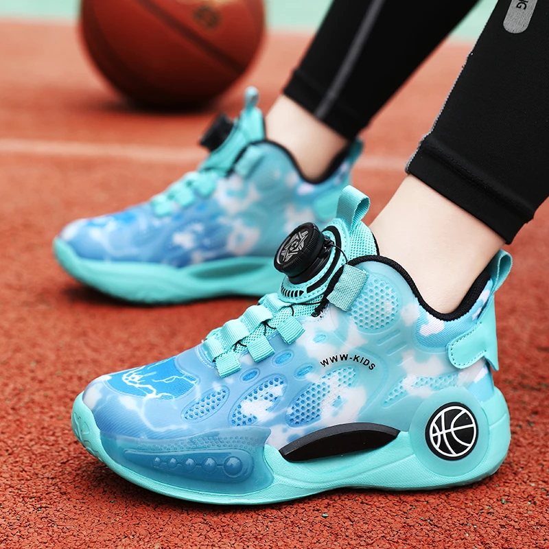 Fashion Kids Sneakers High Qulity Children Basketball Shoes for Boys Lightweight Outdoor Running Shoes Comforthable Girls Shoes