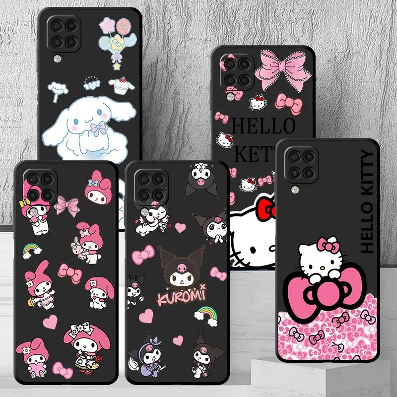 

Hello Kitty Kuromi Melody Case For Samsung Galaxy A52 A12 A32 A51 A21s A71 A13 A53 A22 A31 A72 A03 A02s A41 Black Phone Shell