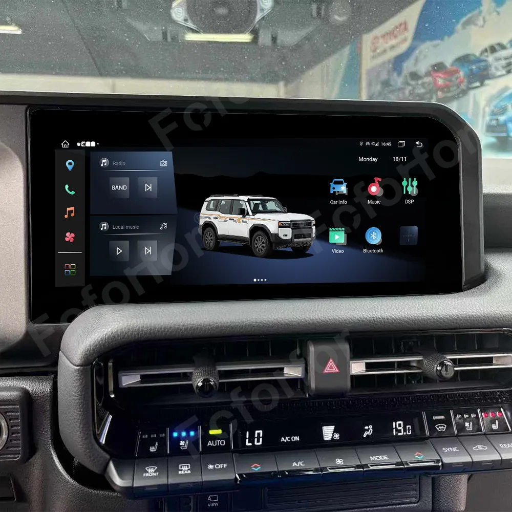 Автомобильный радиоприемник 12 3 дюйма для Toyota Land Cruiser Prado 2024 Android 13 мультимедийный