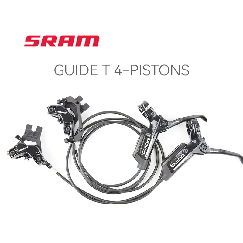 

SRAM Guide T 4 PISTONS Hydraulic Disc Brake MTB Bike Bicycle 800-1500mm Front & Rear Black GLB Bike Accessories