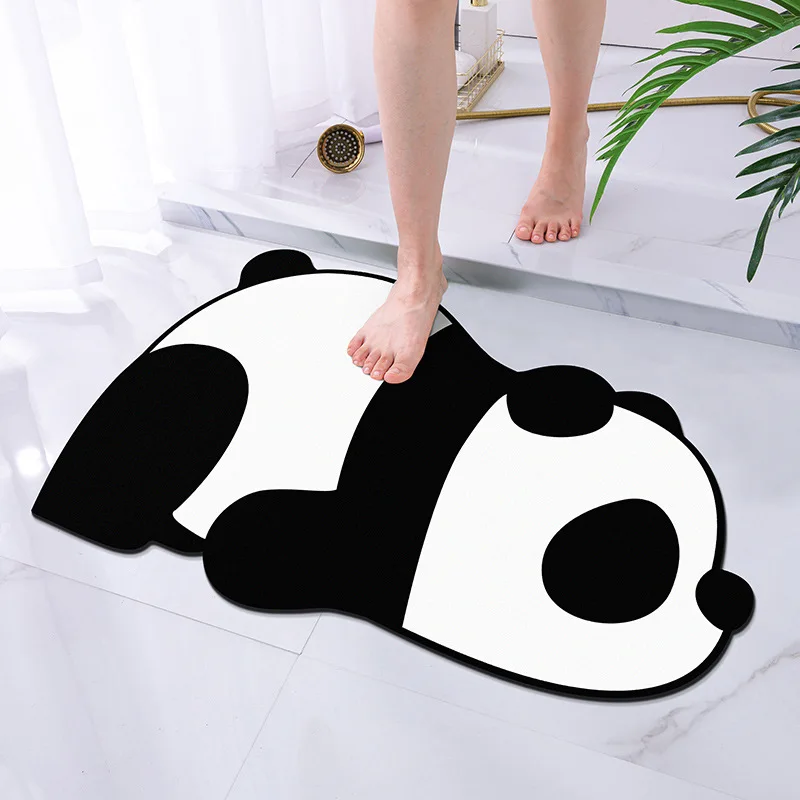 

Modern Bathroom Waterproof Mat Cartoon Nordic Style Soft Floor Rubber Non Slip Shower Rug Absorbent Foot Mats Door Washable Home
