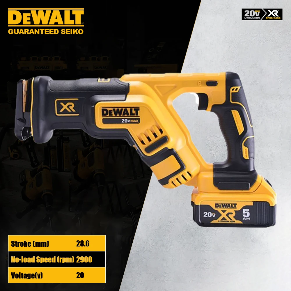 DeWALT DCS367 Cordless Reciprocating Saw Brushless Rechargeable 20v 2900rpm Stroke 28.6mm for Cutting Universal 18v&60v Battery