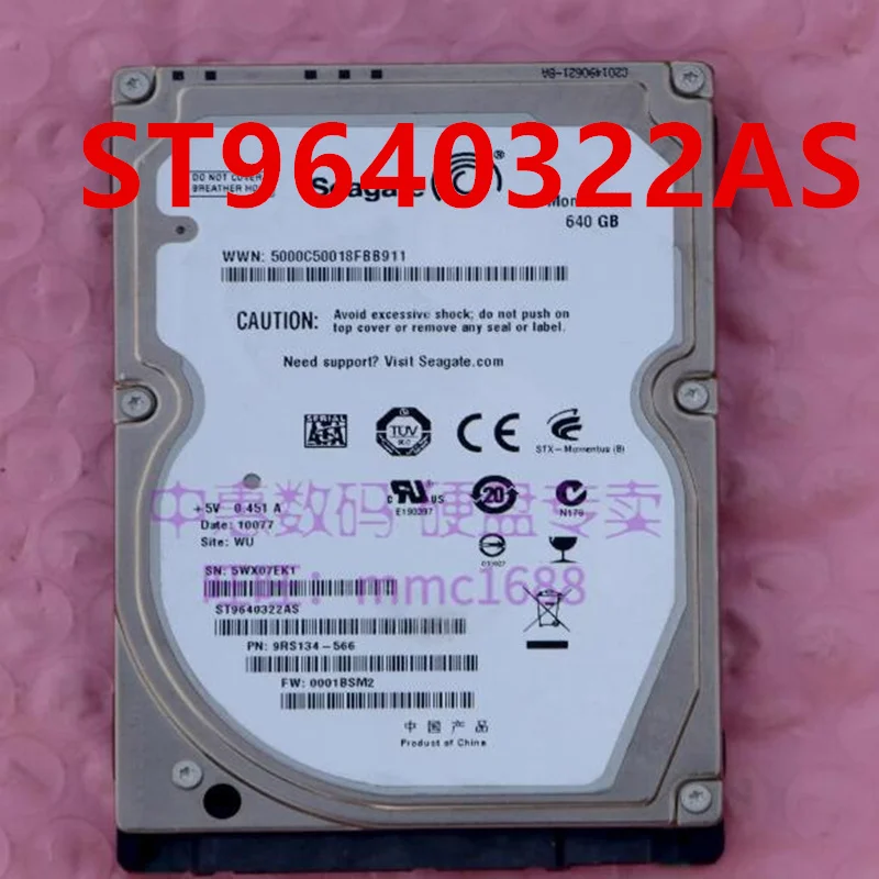 Оригинал на 95% новый жесткий диск для ноутбука SEAGATE 640 Гб SATA 2,5 дюйма 5400 об/мин 8 Мб HDD ST9640322AS 100564667