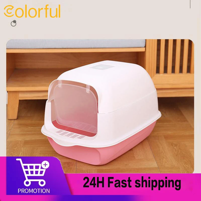 With Shovel Pet Litter Box Large Capacity Cat Toilet Litter 