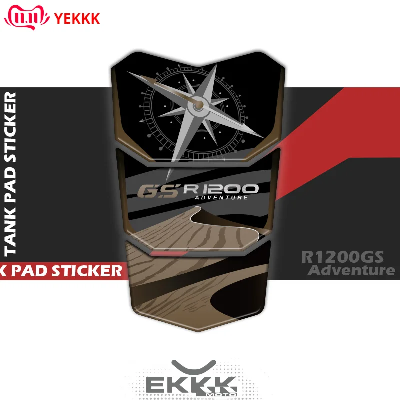 

For BMW R 1200 GS Adventure 2018-2022 Dune Style Tank Pad R1200GS Fuel Tank Protection Sticker Decal 3D 2018-2022 New