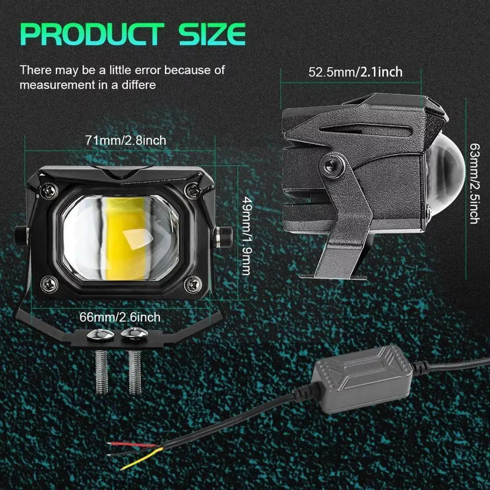 

100 Вт Светодиодная лампа дневного света лм для мотоциклов, скутеров, квадроциклов, грузовиков J9p3