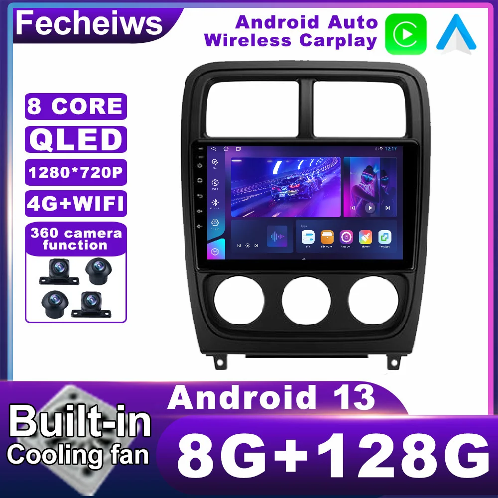 

Android 13 For Dodge Caliber PM 2009 - 2013 Car Radio QLED 4G LTE ADAS AHD BT Stereo Autoradio No 2din Video Multimedia RDS DSP