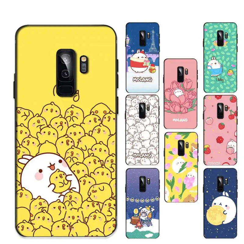 

FHNBLJ Kawaii Molang Phone Case for Samsung S20 lite S21 S10 S9 plus for Redmi Note8 9pro for Huawei Y6 cover