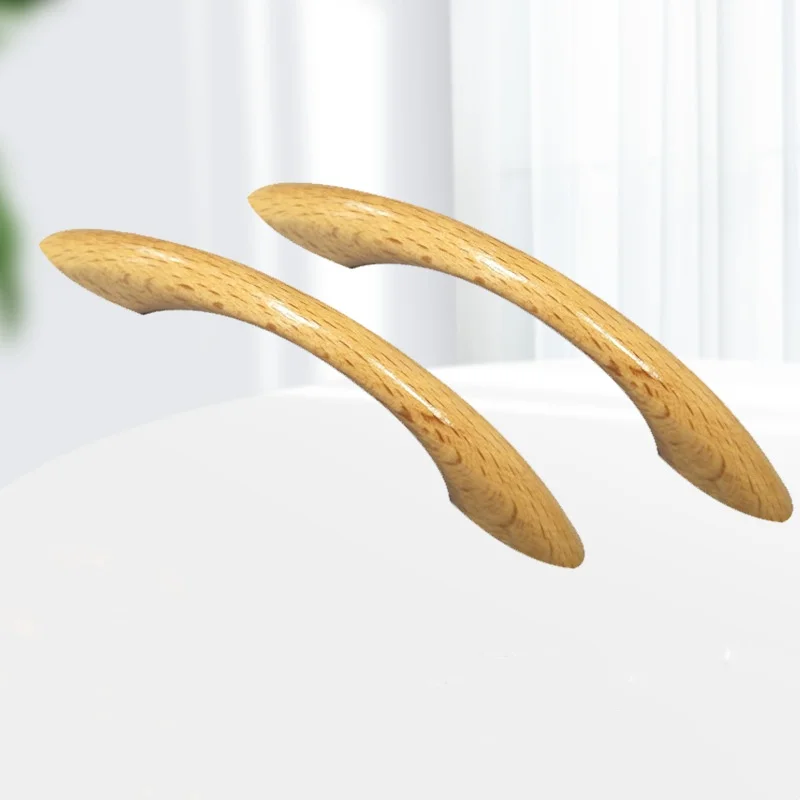 Деревянная ручка для хранения шкафа изогнутая