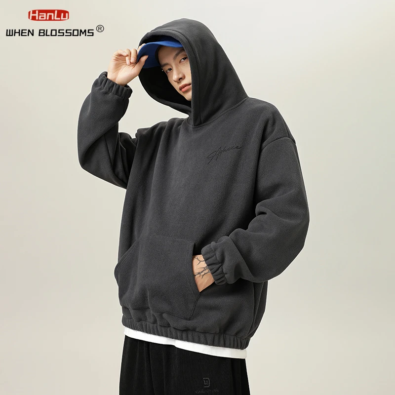 Утолщенная теплая флисовая толстовка с капюшоном стильная одобренным цветочным