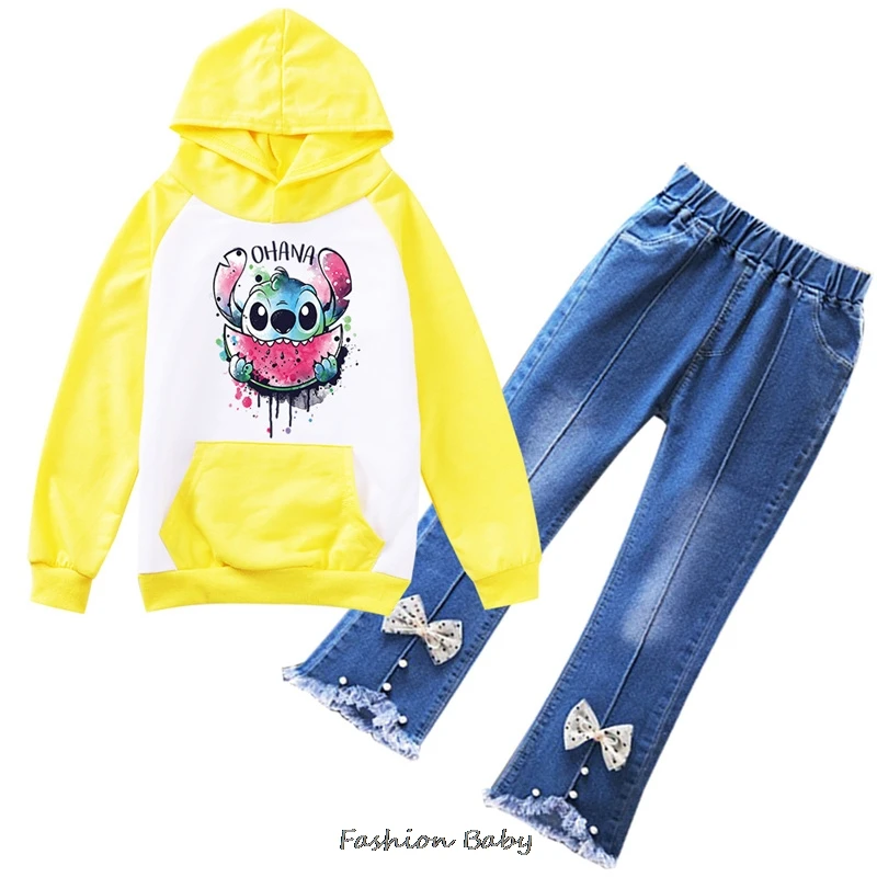 Лидер продаж модный спортивный костюм для девочек-подростков из Лило и ститча