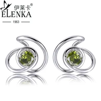 original design niche irregular s925 sterling silver inlaid olive zircon stud earrings for women fine jewelry gold eardrop gifts