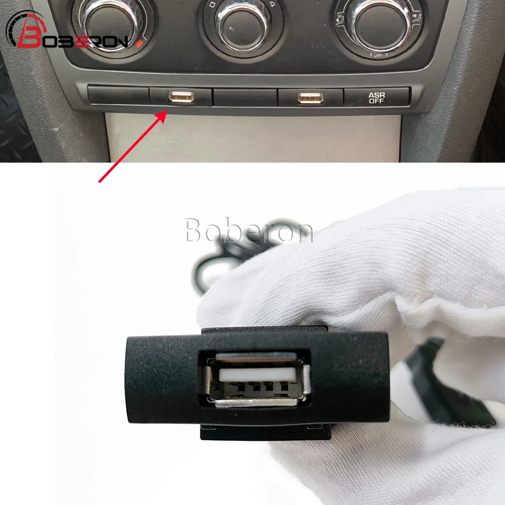 Фото USB-кабель для зарядки автомобиля, разъем для радиоприемника RCD510 RCD315, аксессуары для Skoda Octavia 2, Golf 5, Jetta 5, Passat B6 (1 шт.) №1