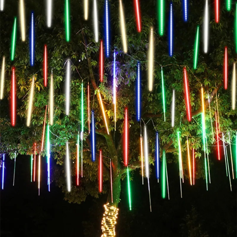 

30/50cm 8 Tubes LED Meteor Shower Rain Light Festoon Led Lights Street Garland Fairy Lights Christmas Wedding Decoration Outdoor