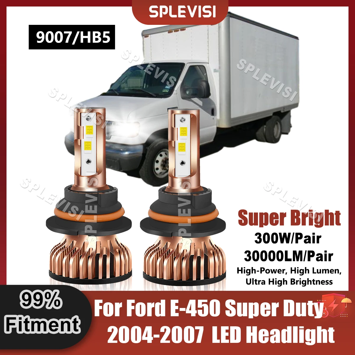 2 шт. автомобильные лампы для фар 9007/HB5 400% лм