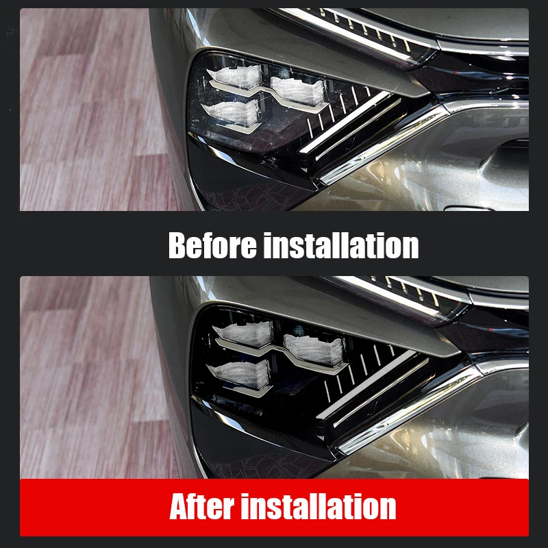 Прозрачная защитная плёнка из ТПУ для передних фар Citroen C5X 2021 2022 2023