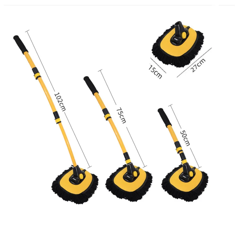 

Швабра для мытья автомобиля, регулируемая телескопическая щетка с длинной ручкой, из микрофибры, мягкая, без повреждений, автоматическая оч...