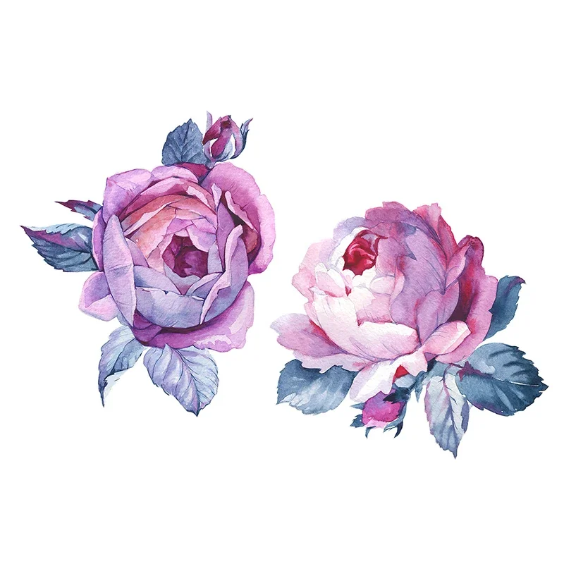 

Фиолетовые меланхолические поплавковые наклейки с цветком розы, наклейка на дверь, стену, кухня, мотоцикл, холодильник, кружка для ноутбука, наклейка