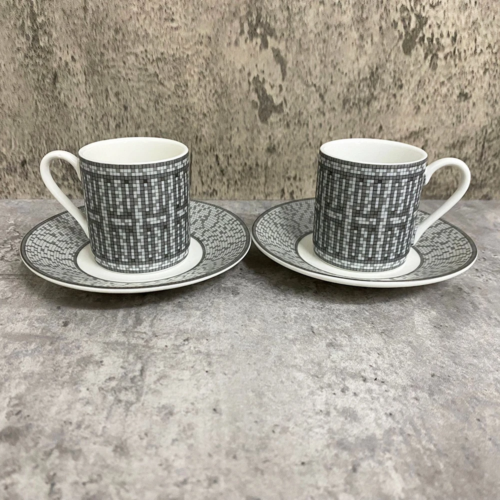 

Kitchen Home Black Drink For Tea Gifts Urkish Decor Sliver Set Creative With Cups Espresso Ware Coffee Saucers Cup Party Ceramic