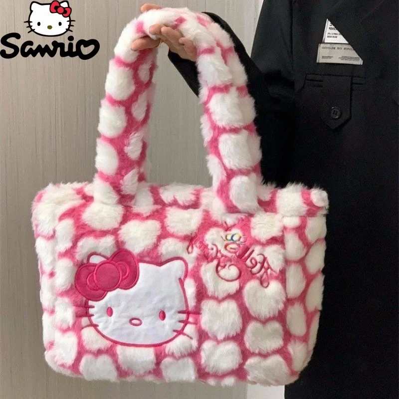 Sanrio Hello Kitty новая сумка через плечо с узором модная сумка-тоут Y2k для хранения