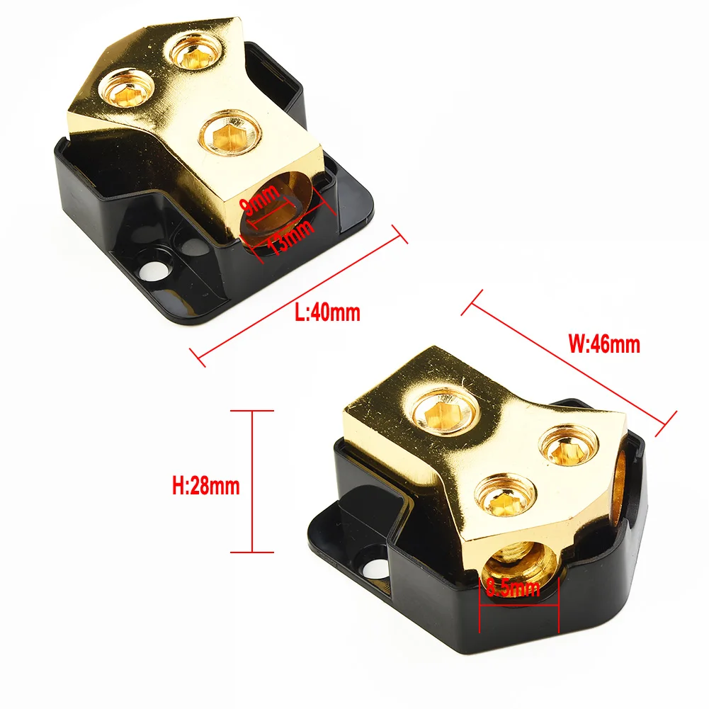 

0/4gauge AWG Ground Splitter Applicable To Auto Distribution Block Power Hot ，Portable Aktisch Practical Kit High Quality