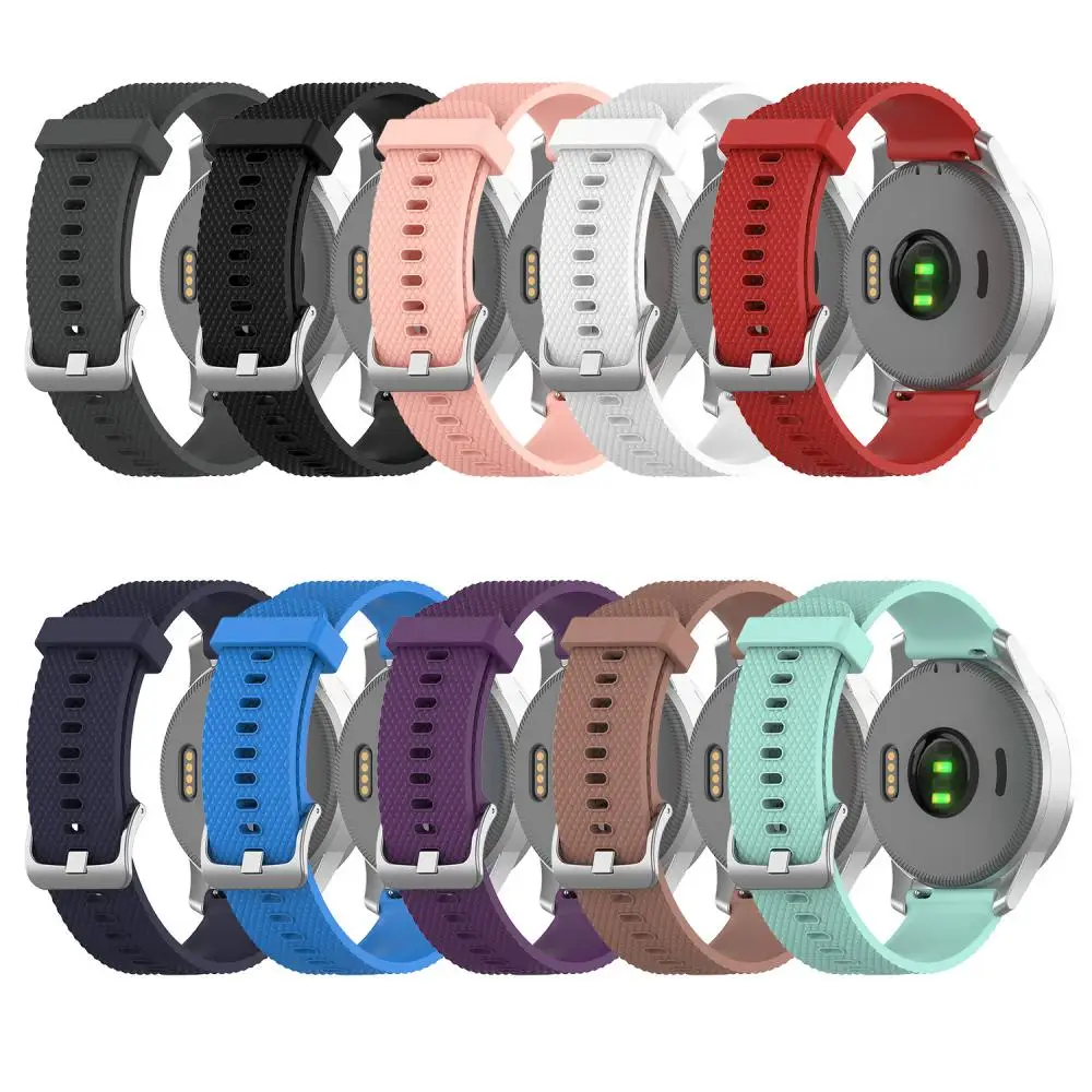 

Colorful Soft Silicone Replacement Strap for Garmin Vivoactive4 Vivomove HR Smart wristband for Garmin Vivoactive 4 Watch band