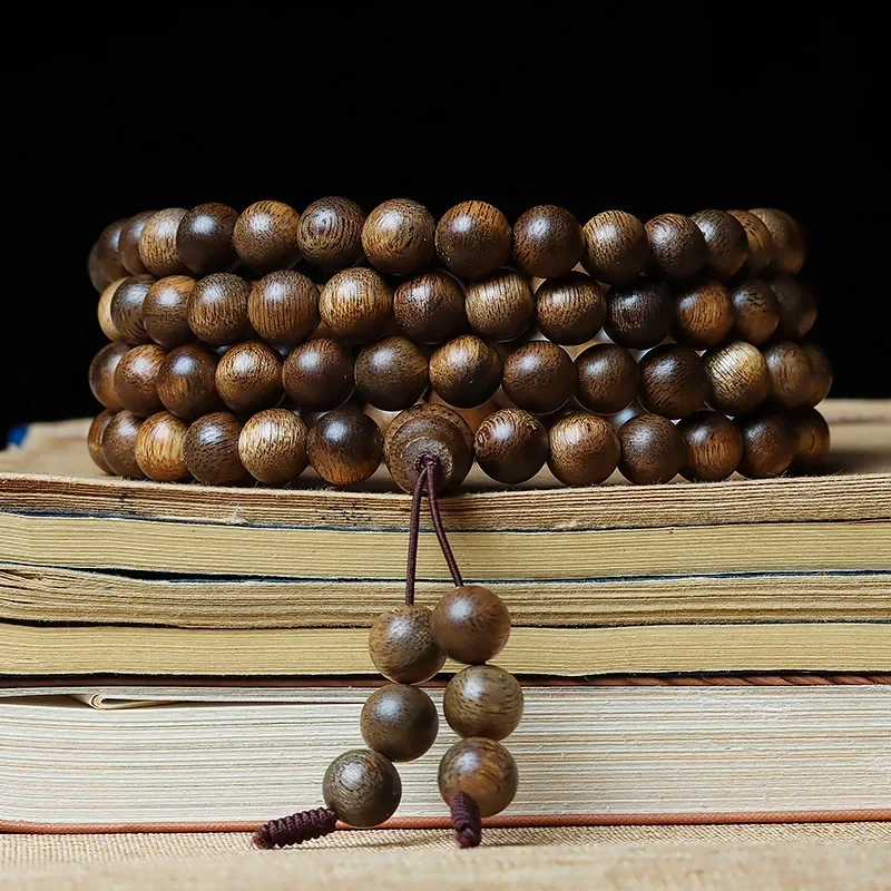 Оптовая продажа вьетнамских синих шахмат Nan agarwood Kyara ecowood Будда бусины четки