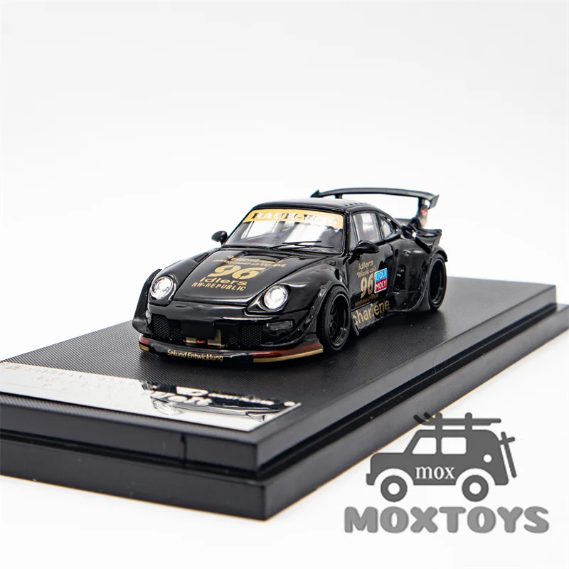 SW 1:64 RWB 993 Шарлин низкий/высокий хвост черный литая модель автомобиля