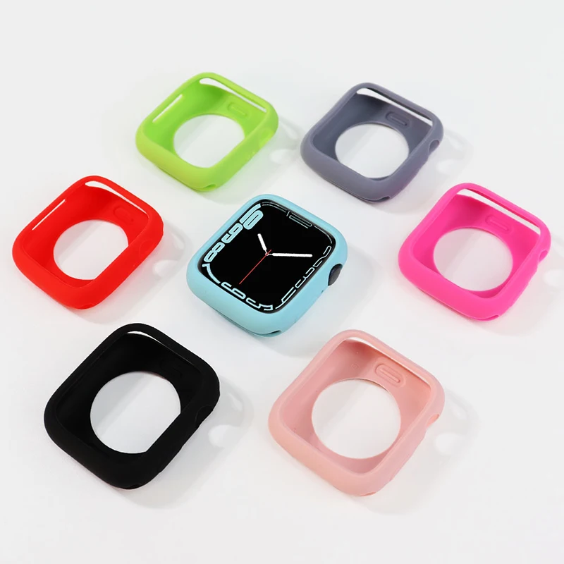 Мягкий силиконовый чехол карамельного цвета для Apple Watch 3 42 мм 38 защитный iWatch 5 6 SE 7