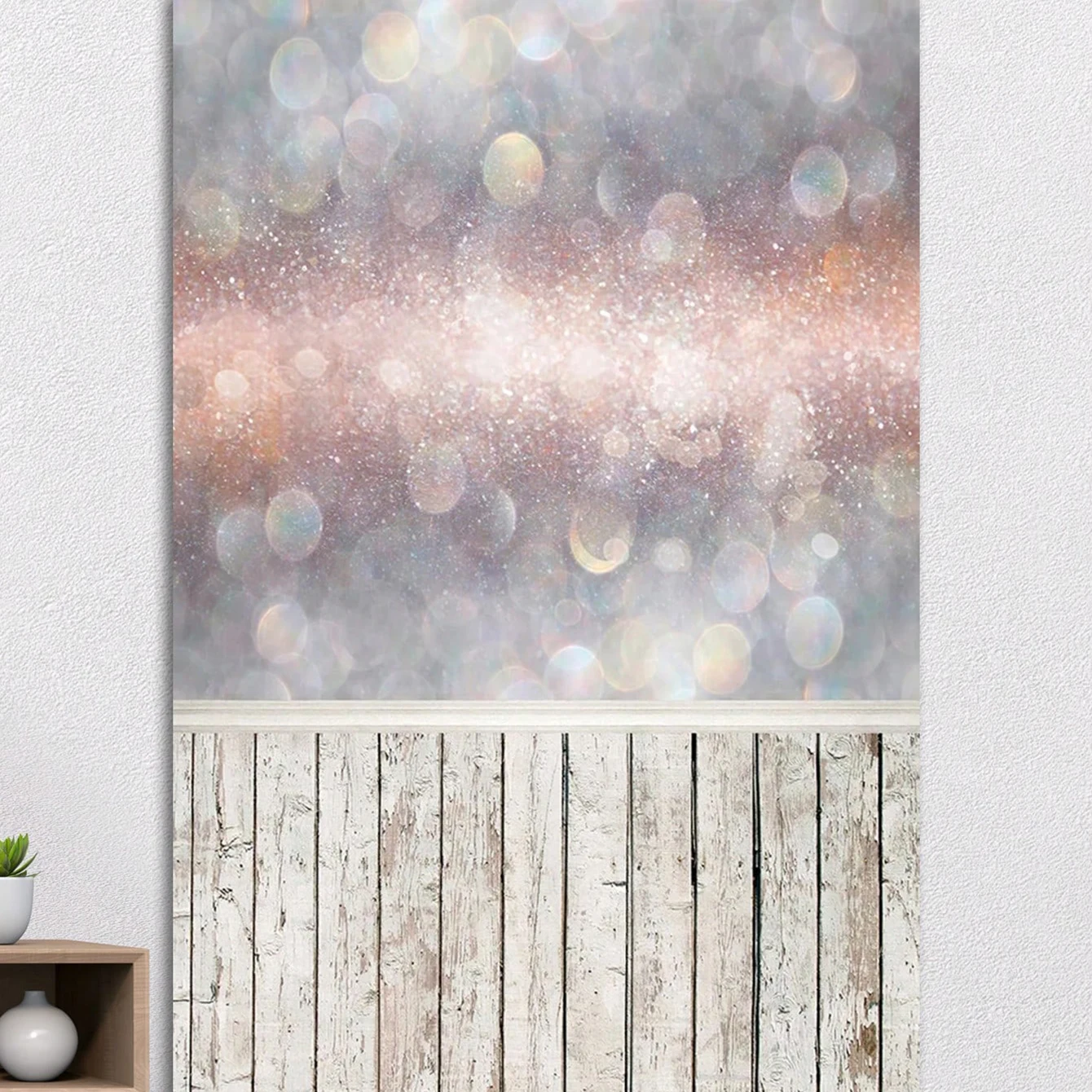 1 шт.-задний фон для фотосъемки с серебряной фотографией