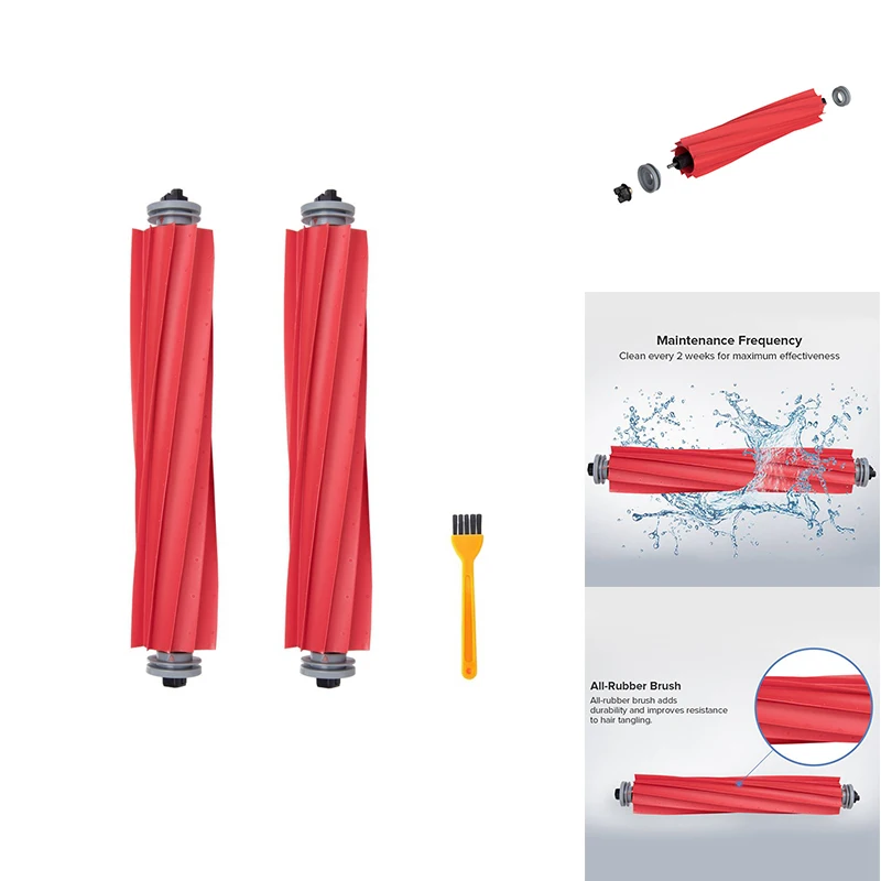 

Main Brush For Roborock S7 Robotic Vacuum Cleaner Parts Detachable Roller Brush With Clean Brush
