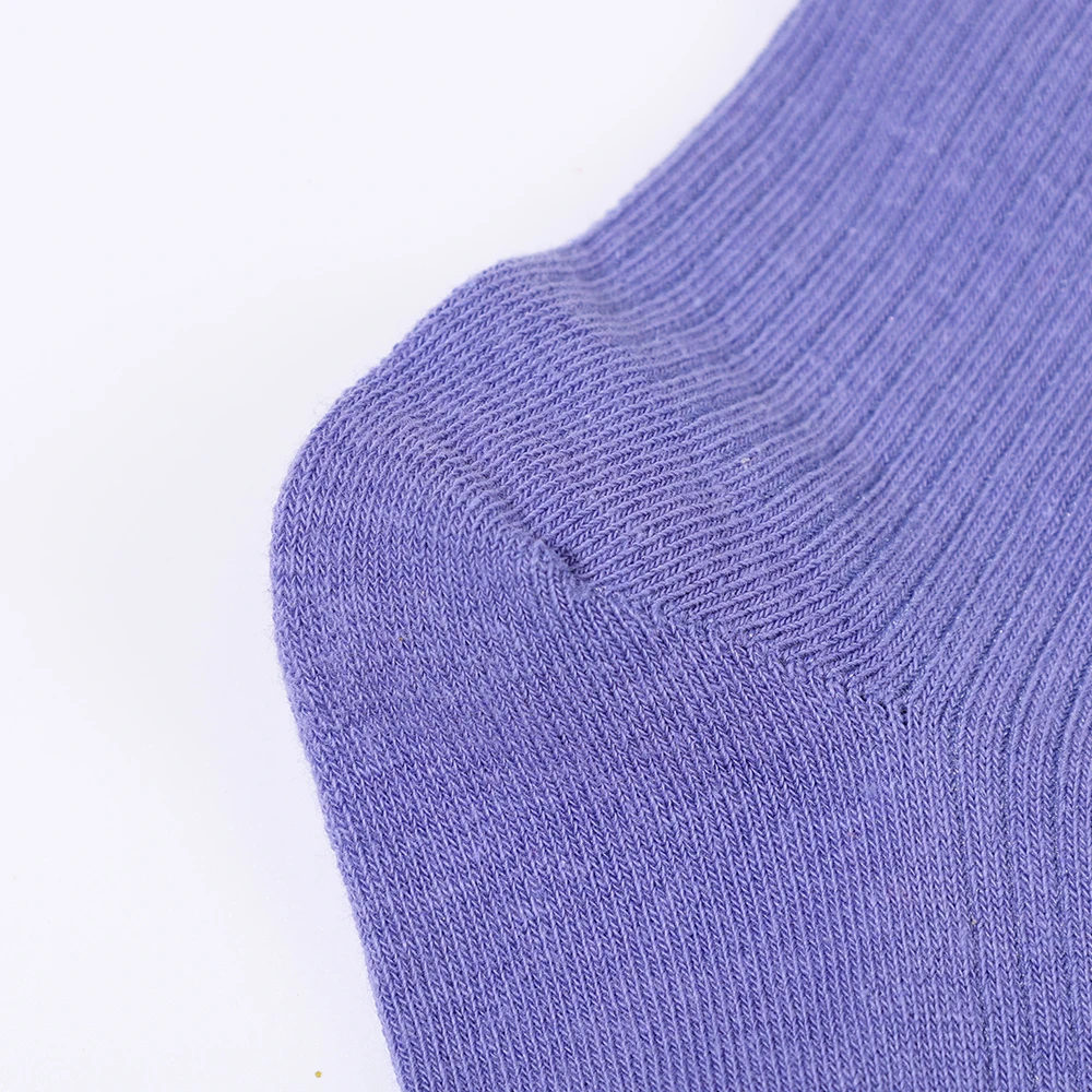 Женские волнистые носки-трубы Periwinkle из чистого хлопка тонкие однотонные носки с