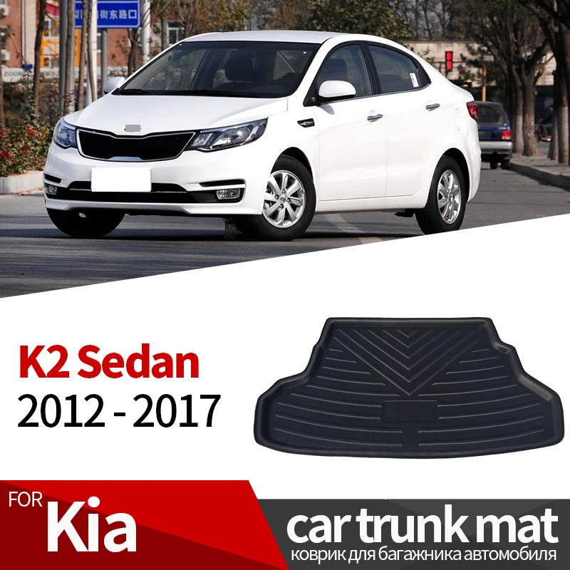 

Trunk Mat For Kia K2 Sedan 2012 - 2017 Rear Boot Car Liner Floor Tray Luggage Cover Protector EVA Rubber Accessories