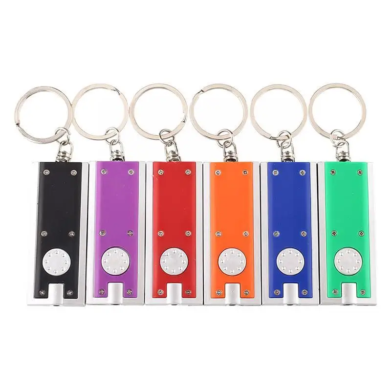 

1pcs Random Colors Square Mini Led Flashlight Keychain Gifts 2021 For Camping Hiking Outdoor Activity S0w8