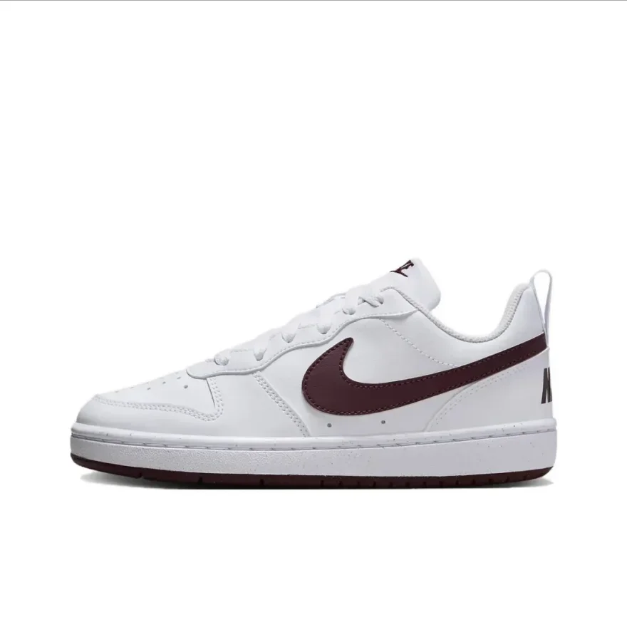 Nike Court Borough Is Lightweight Comfortable Non-Slip Wear-Resistant Low-Top Kidsren's Sneakers White Coffee for Teenagers