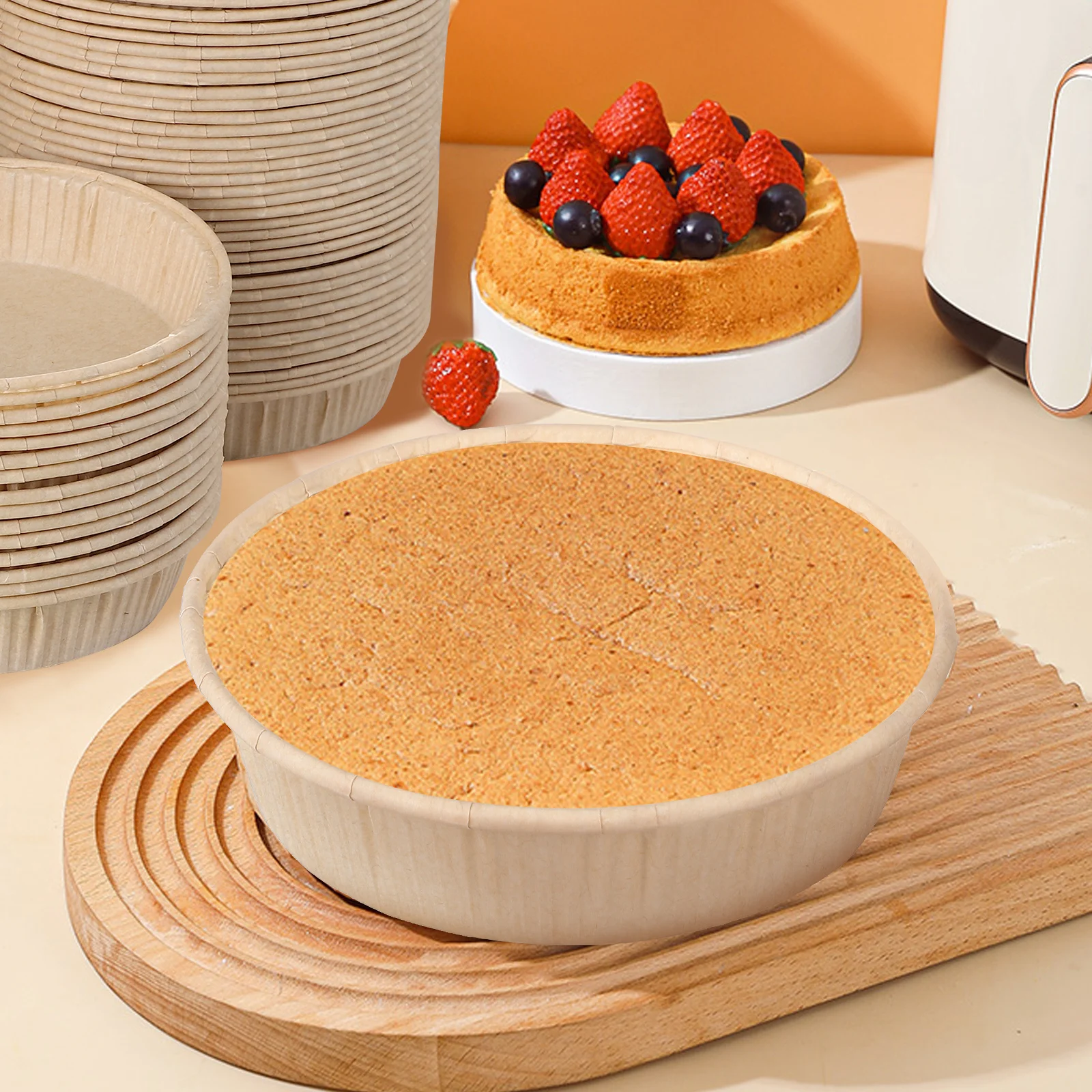 100 шт. бумажная форма для выпечки пирога торта трафареты печенья сковорода