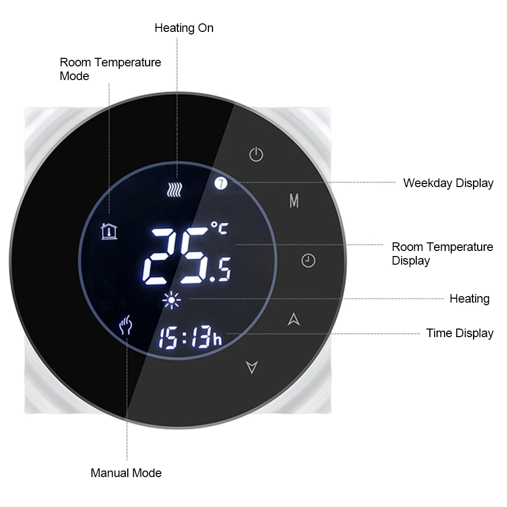 Tuya WiFi Smart Thermostat Electric floor Heating Water/Gas Boiler Temperature Remote Controller work with Google home