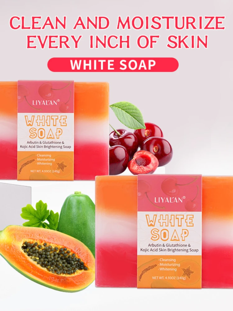 

140g Handmade Glutathione Kojic Acid Soap 100% Pure Vegan Natural Skin Beauty Organic Lightening Whitening Facial Care Bath Soap