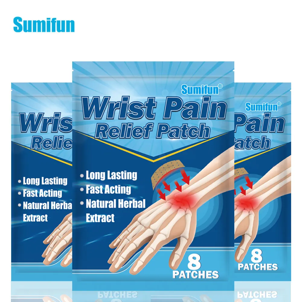

8-64Pcs Sumifun Wrist Pain Relief Patch Hand Tendon Sheath Treatment Stickers Thumb Finger Tenosynovitis Analgesic Plaster