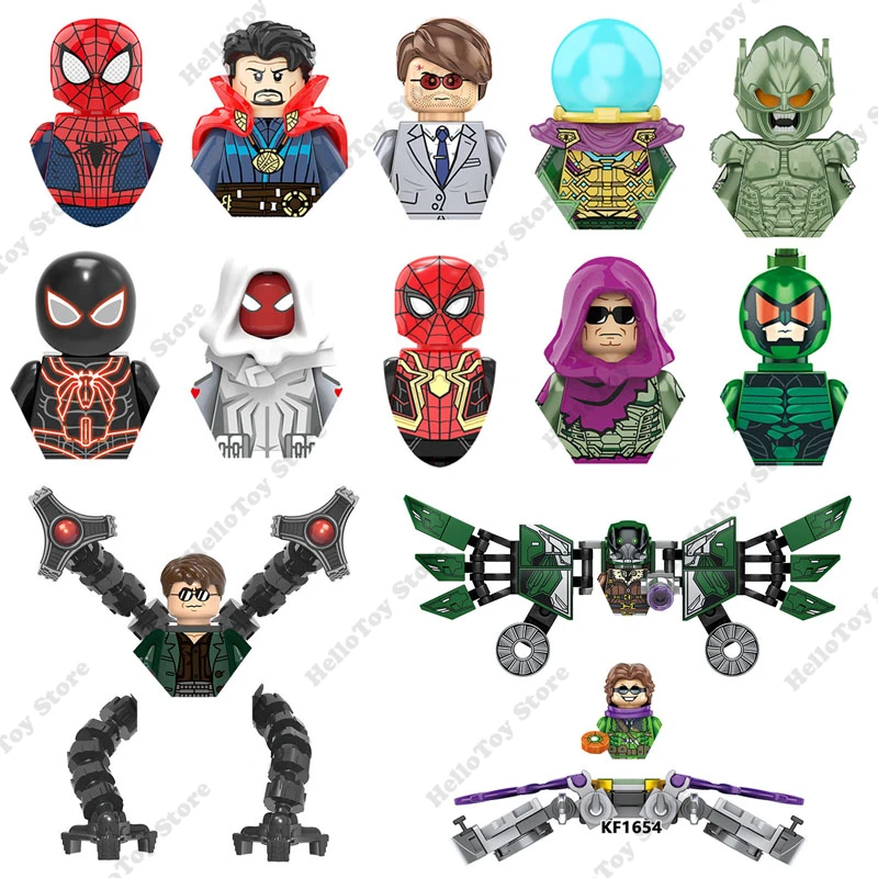 

Disney Spider-Man Superheroes Spiderman Thor Mini Action Figures Bricks Building Blocks Marvel Classic Doll Model Kids Toys Gift