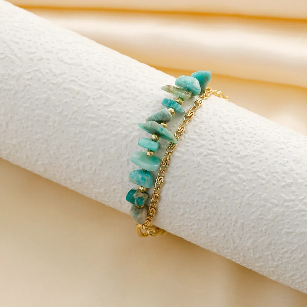 Женский браслет ручной работы из бисера с бусинами семян амазонита 2022 |