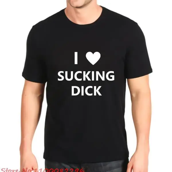 Новая футболка с принтом для орального секса круглым вырезом коротким рукавом |